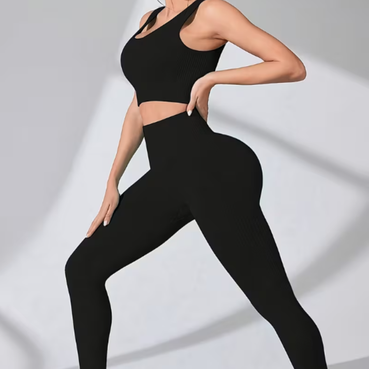 Classic Black 2-Piece Sports Set